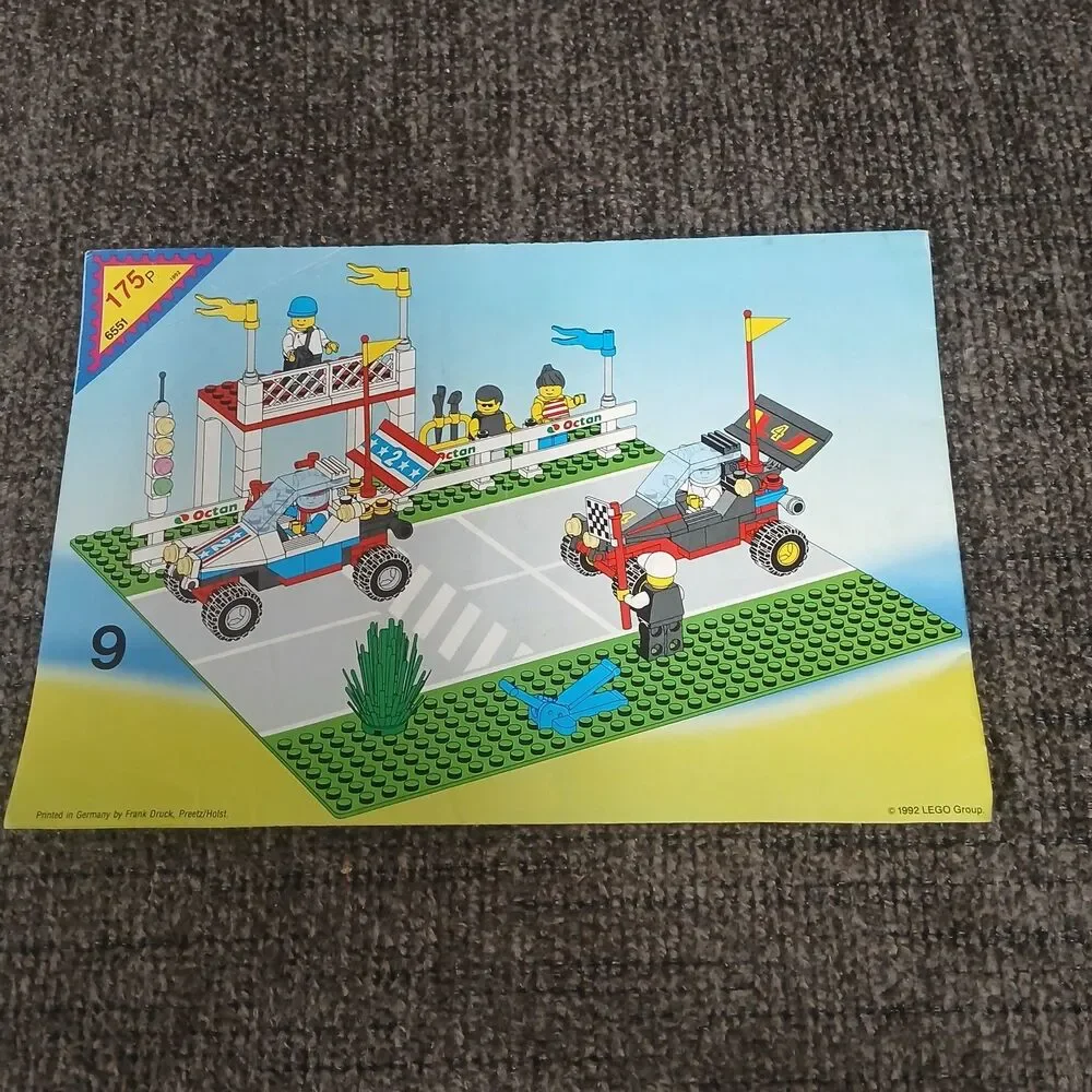LEGO 6551 Checkerd Flag Racing Shop Vtg Instruction Original Manual Only